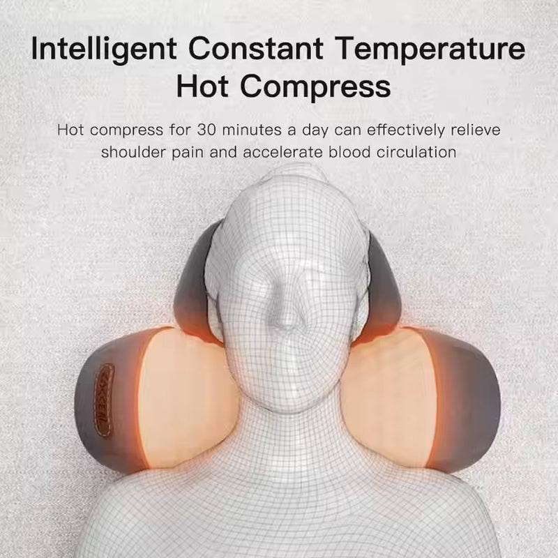Tired of persistent tension? Introducing the ultimate solution for neck pain and stress relief: the Heated Neck Massager Pillow. Designed to mimic the touch of a professional therapist, this pillow combines powerful Shiatsu Deep Kneading technology with relaxing Soothing Heat Therapy.